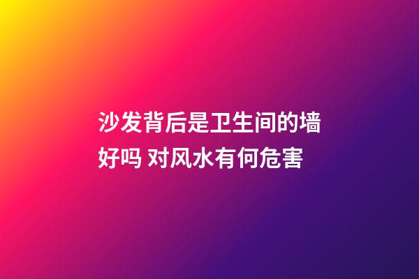 沙发背后是卫生间的墙好吗 对风水有何危害